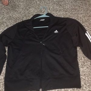 Black Adidas jacket zip-up